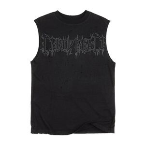 Ultra RARE!! DROPDEAD × Cradle of Filth 'Crypt' Distressed Muscle Tank Top NWT!